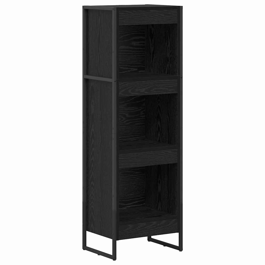 Bogskab Sort eg 40 x 30 x 121 cm Konstrueret træ