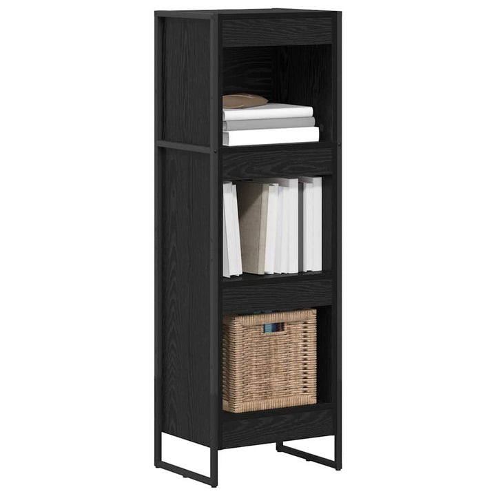 Bogskab Sort eg 40 x 30 x 121 cm Konstrueret træ