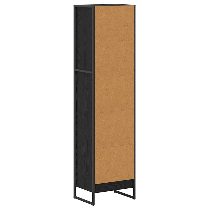 Bogskab Sort eg 40 x 30 x 155 cm Konstrueret træ
