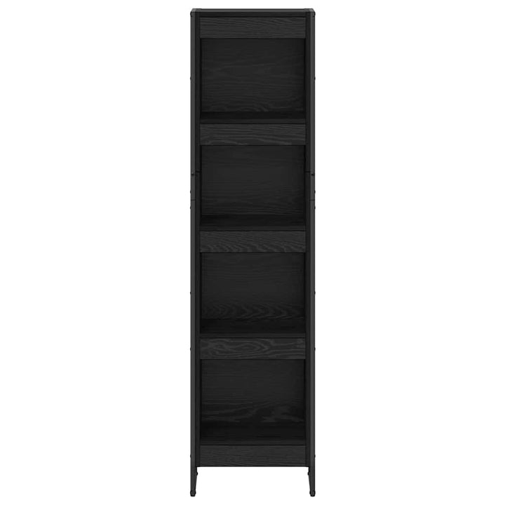 Bogskab Sort eg 40 x 30 x 155 cm Konstrueret træ