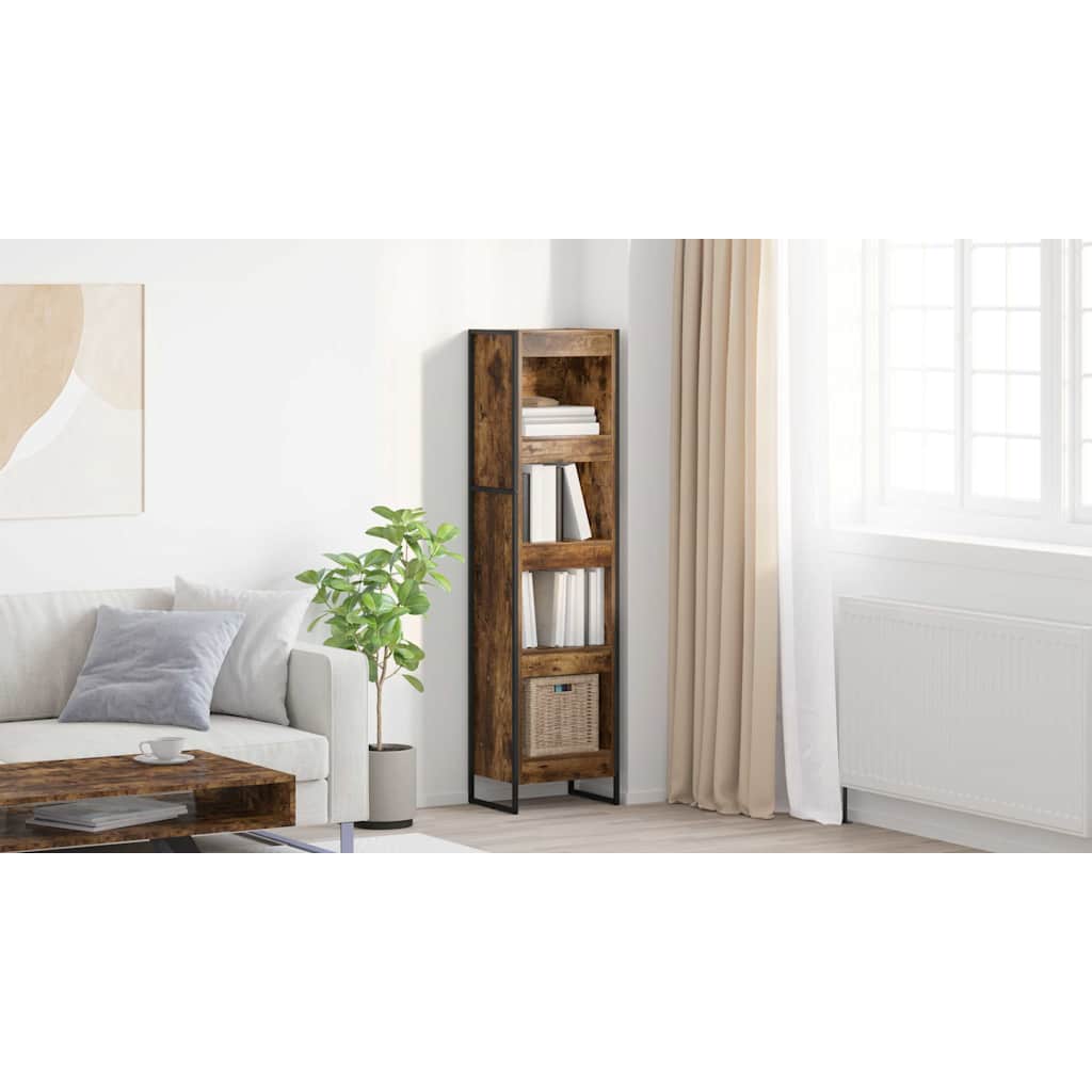 Bogskab Røget Eg 40 x 30 x 155 cm Konstrueret træ