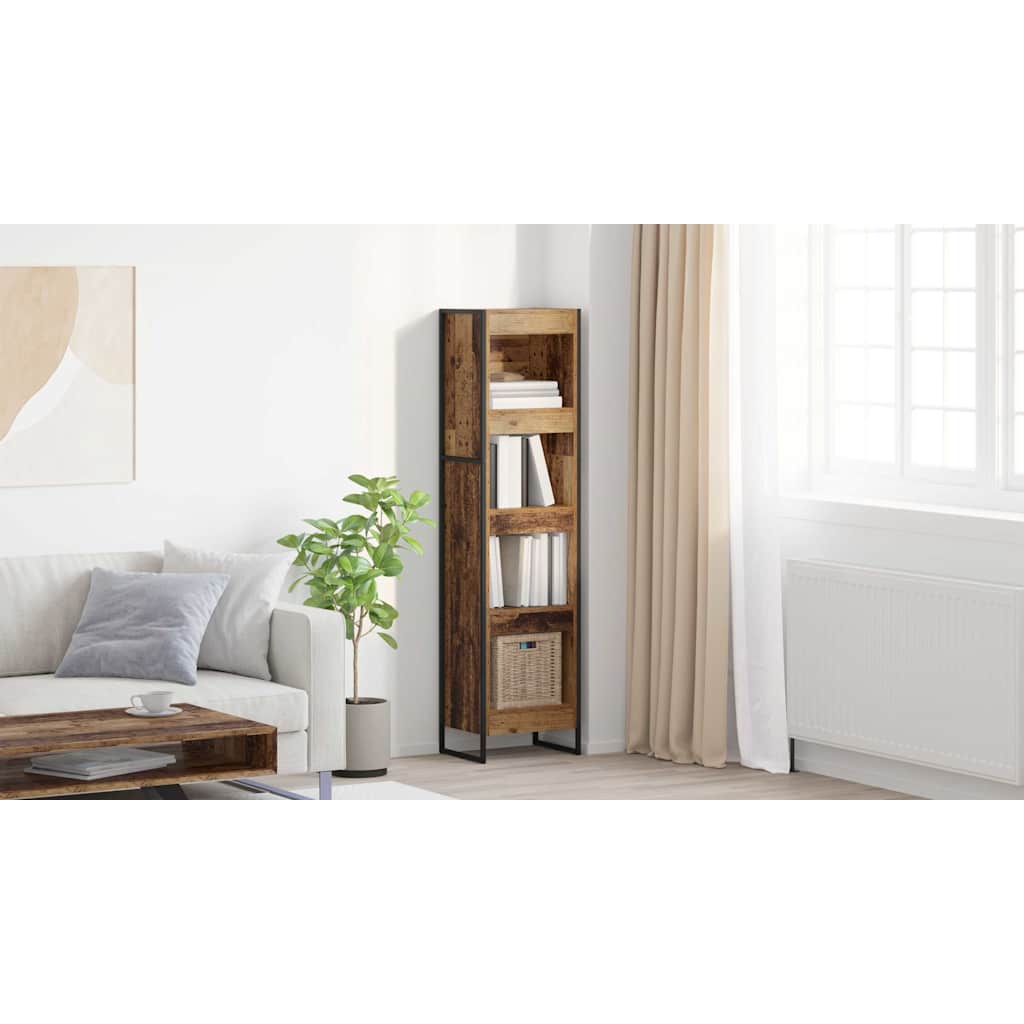 Bogskab Gammelt træ 40 x 30 x 155 cm Konstrueret træ