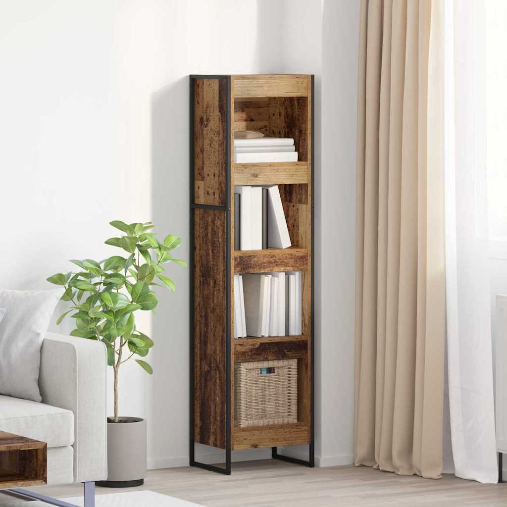 Bogskab Gammelt træ 40 x 30 x 155 cm Konstrueret træ