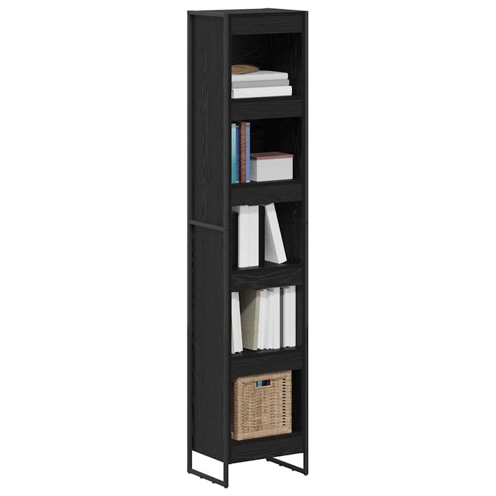 Bogskab Sort eg 40 x 30 x 189,5 cm Konstrueret træ