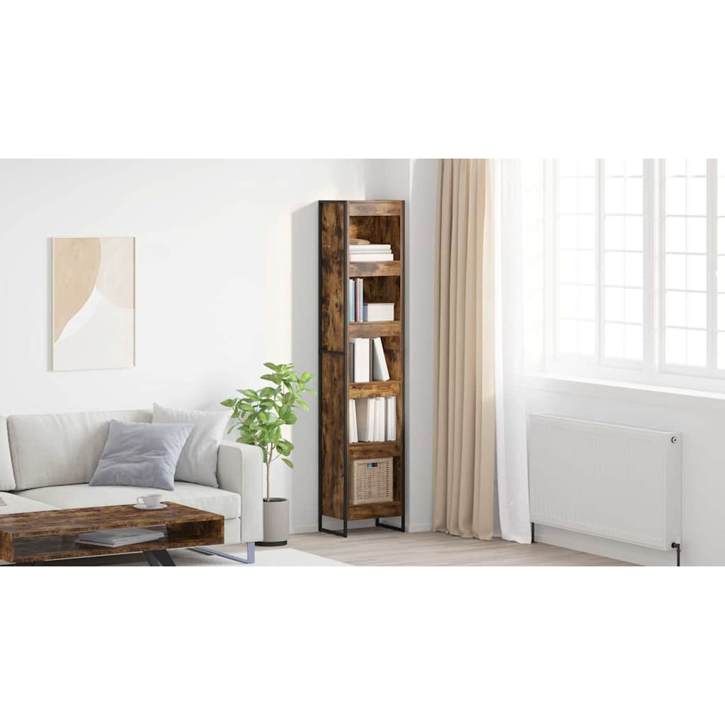 Bogskab Røget Eg 40 x 30 x 189,5 cm Konstrueret træ