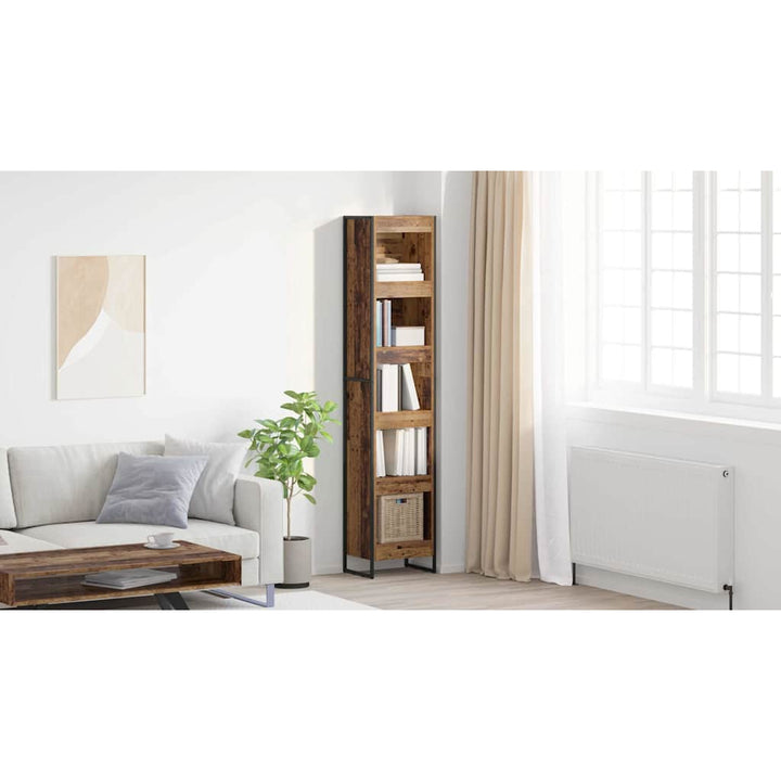 Bogskab Gammelt træ 40 x 30 x 189,5 cm Konstrueret træ