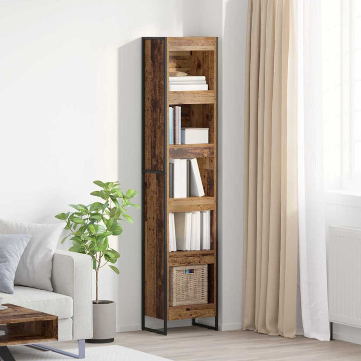 Bogskab Gammelt træ 40 x 30 x 189,5 cm Konstrueret træ