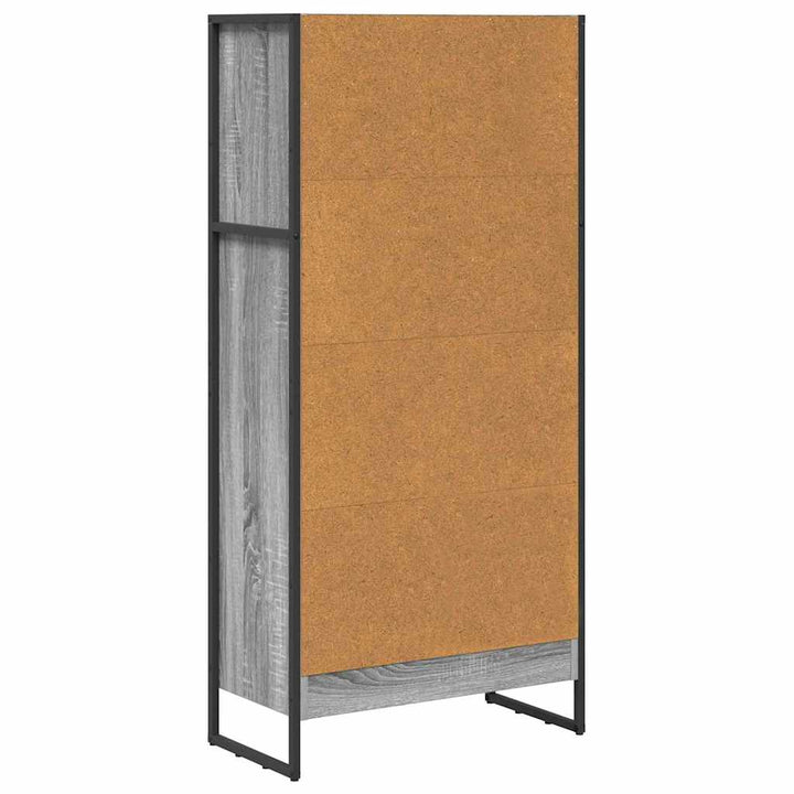 Bogskab Grå Sonoma 60 x 30 x 121 cm Konstrueret træ