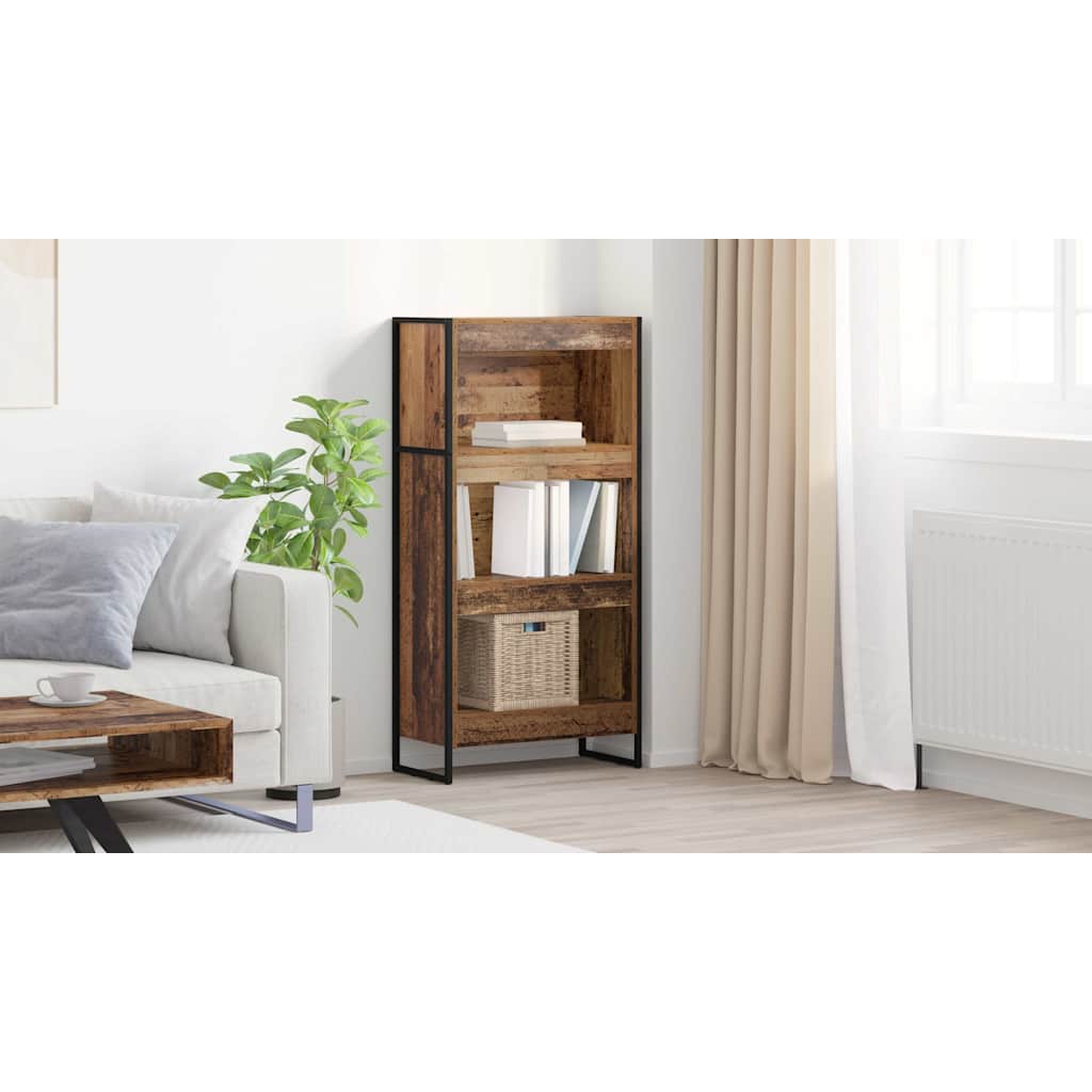 Bogskab Gammelt træ 60 x 30 x 121 cm Konstrueret træ