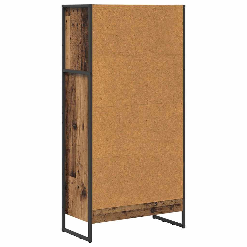 Bogskab Gammelt træ 60 x 30 x 121 cm Konstrueret træ