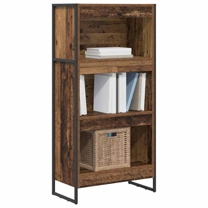 Bogskab Gammelt træ 60 x 30 x 121 cm Konstrueret træ