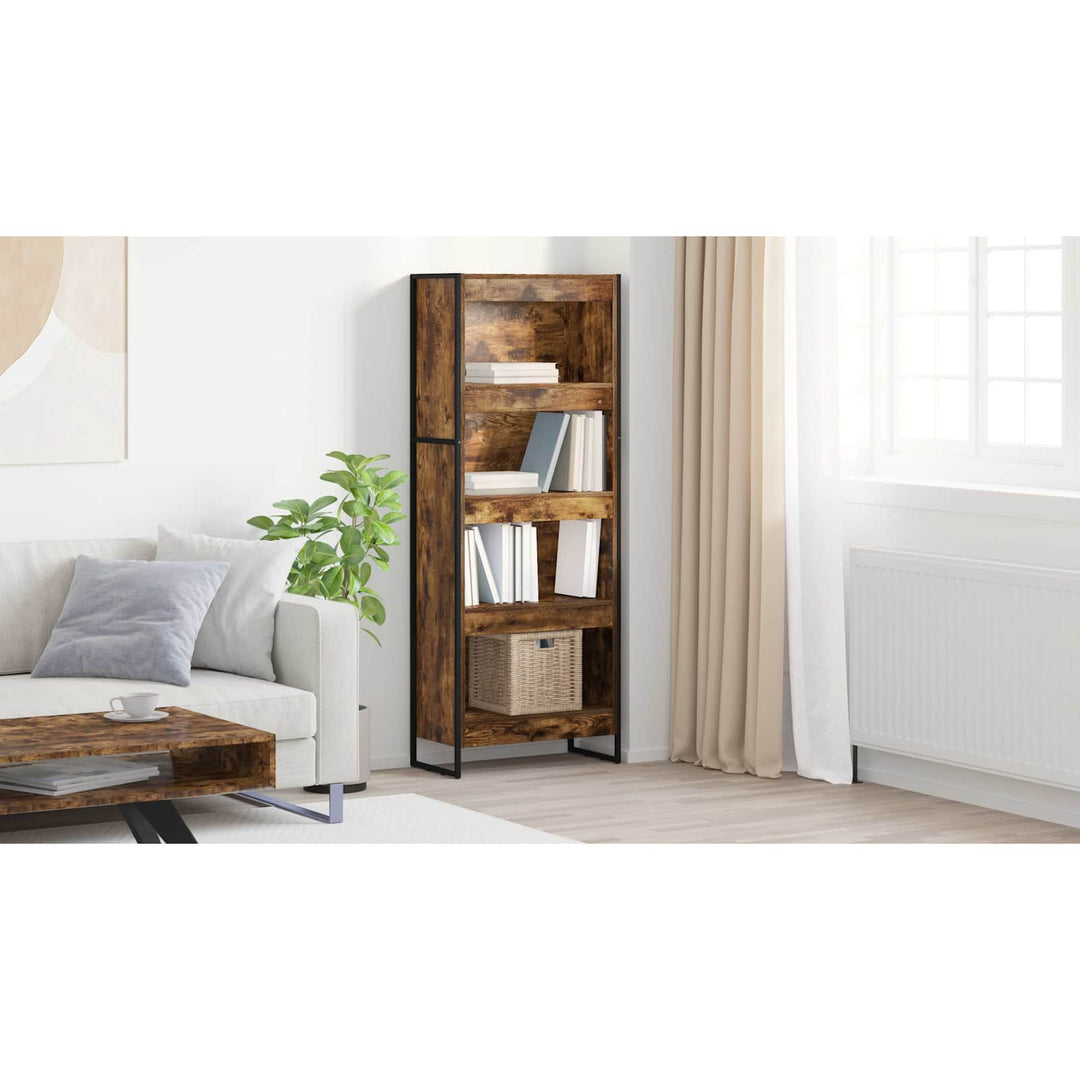 Bogskab Røget Eg 60 x 30 x 155 cm Konstrueret træ