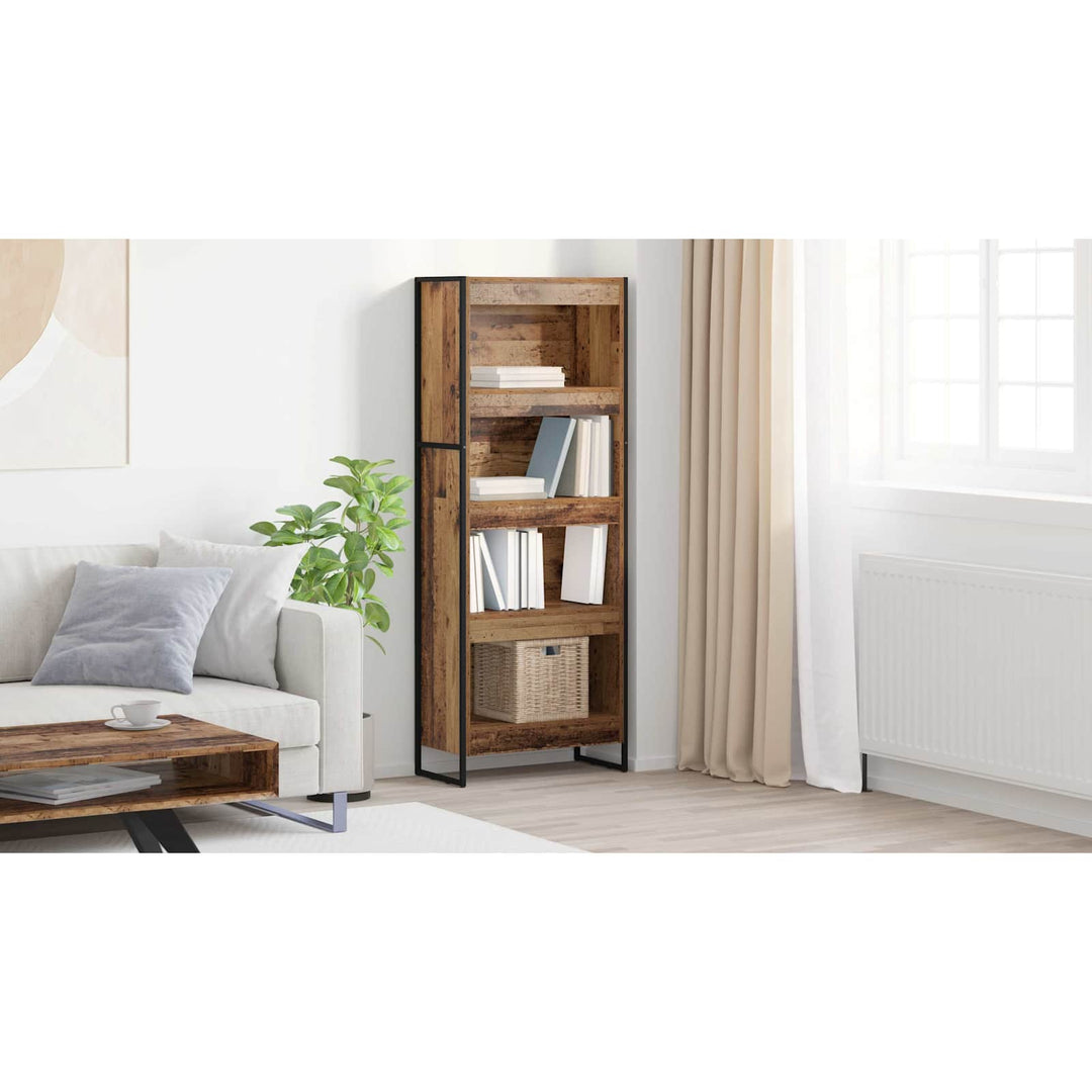 Bogskab Gammelt træ 60 x 30 x 155 cm Konstrueret træ