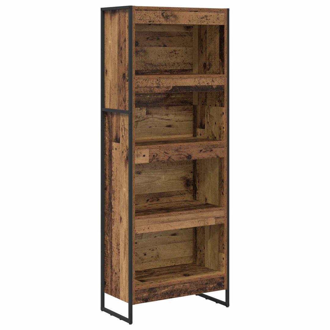Bogskab Gammelt træ 60 x 30 x 155 cm Konstrueret træ