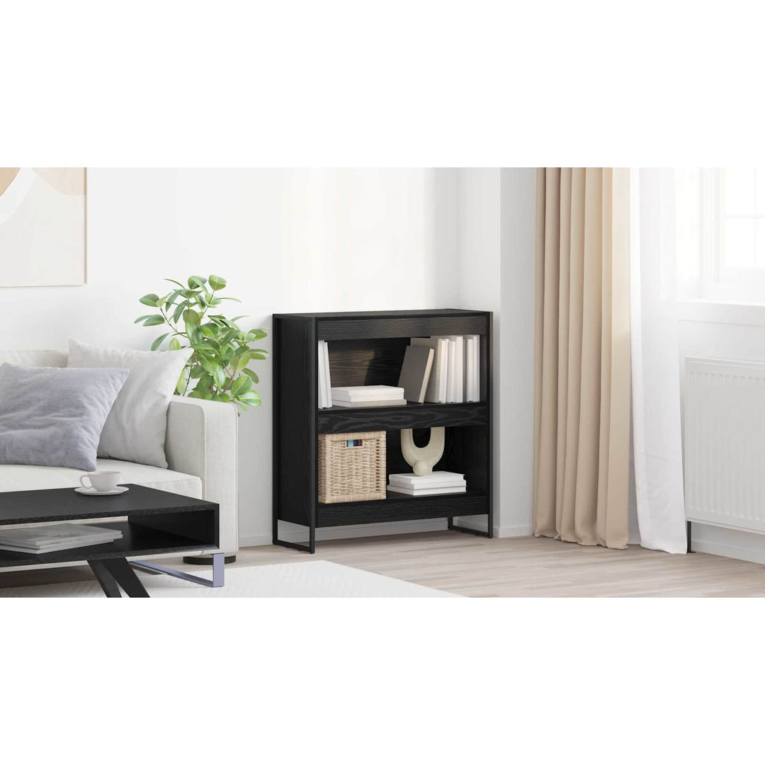 Bogskab Sort eg 80 x 30 x 86,5 cm Konstrueret træ