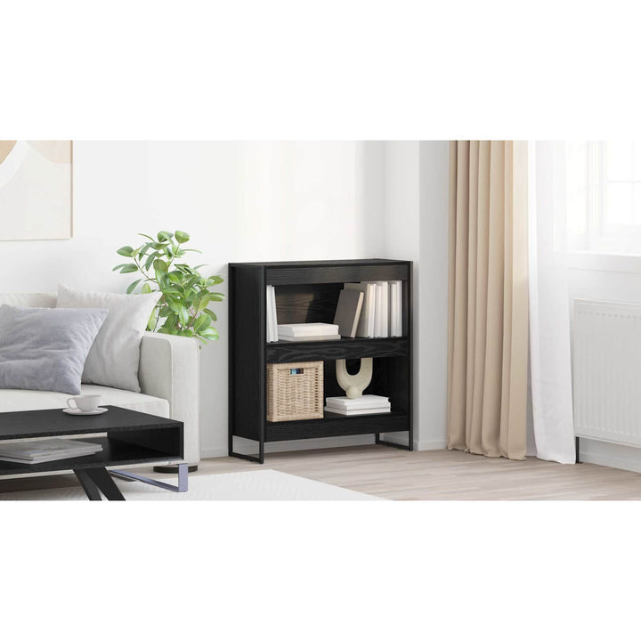 Bogskab Sort eg 80 x 30 x 86,5 cm Konstrueret træ