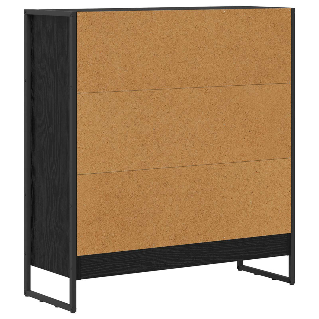 Bogskab Sort eg 80 x 30 x 86,5 cm Konstrueret træ