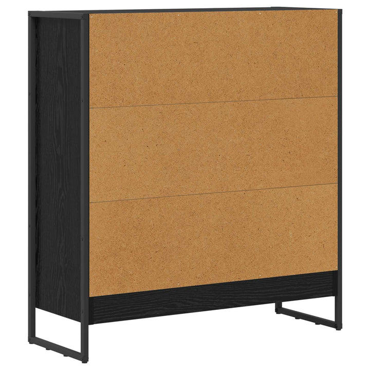 Bogskab Sort eg 80 x 30 x 86,5 cm Konstrueret træ