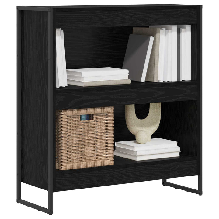 Bogskab Sort eg 80 x 30 x 86,5 cm Konstrueret træ