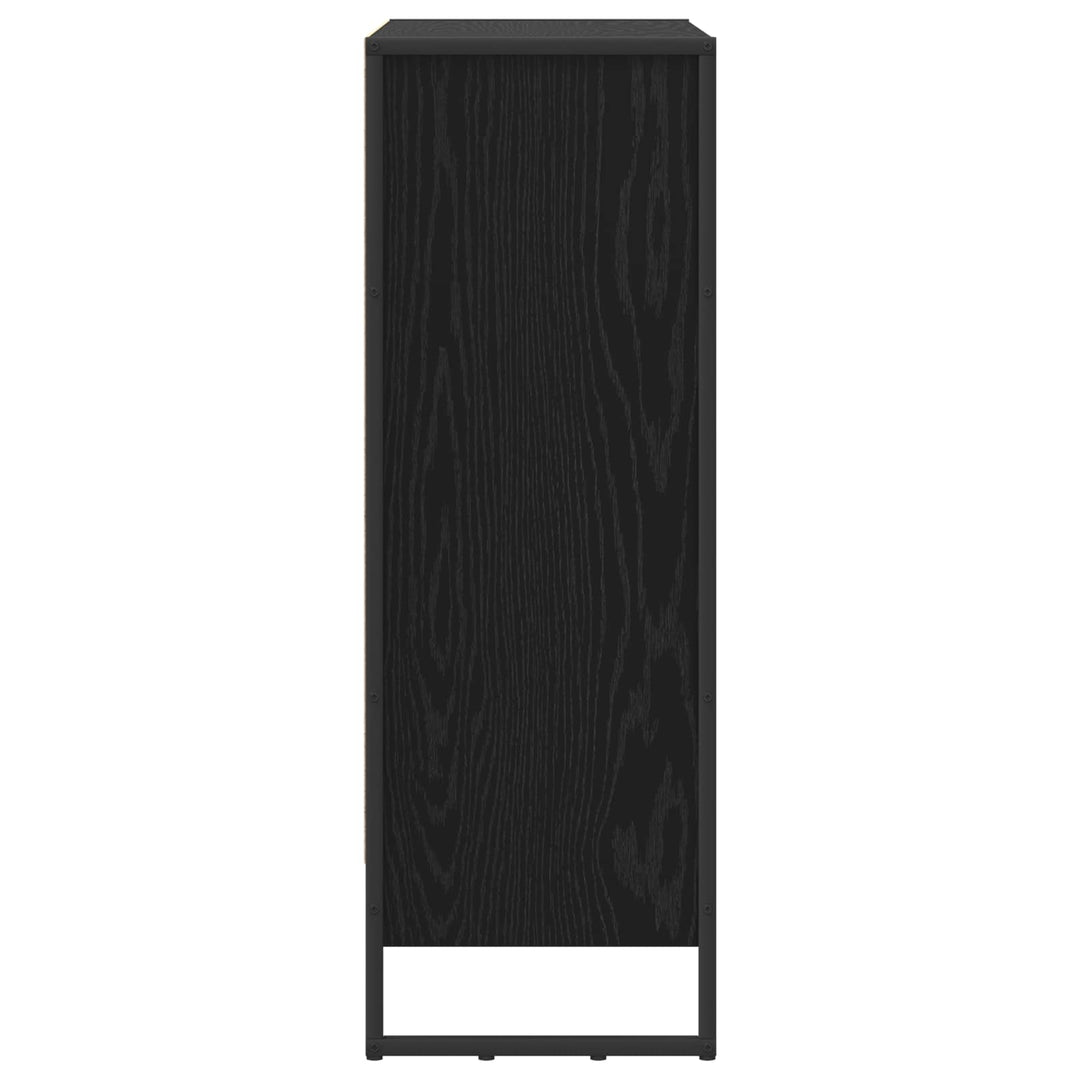 Bogskab Sort eg 80 x 30 x 86,5 cm Konstrueret træ