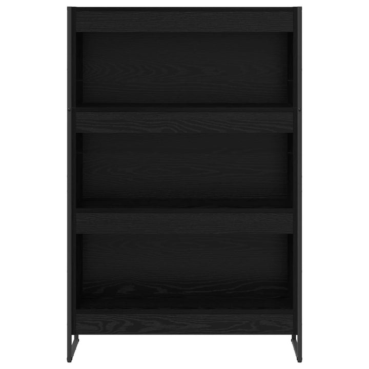 Bogskab Sort eg 80 x 30 x 121 cm Konstrueret træ