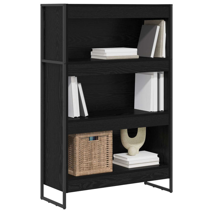 Bogskab Sort eg 80 x 30 x 121 cm Konstrueret træ