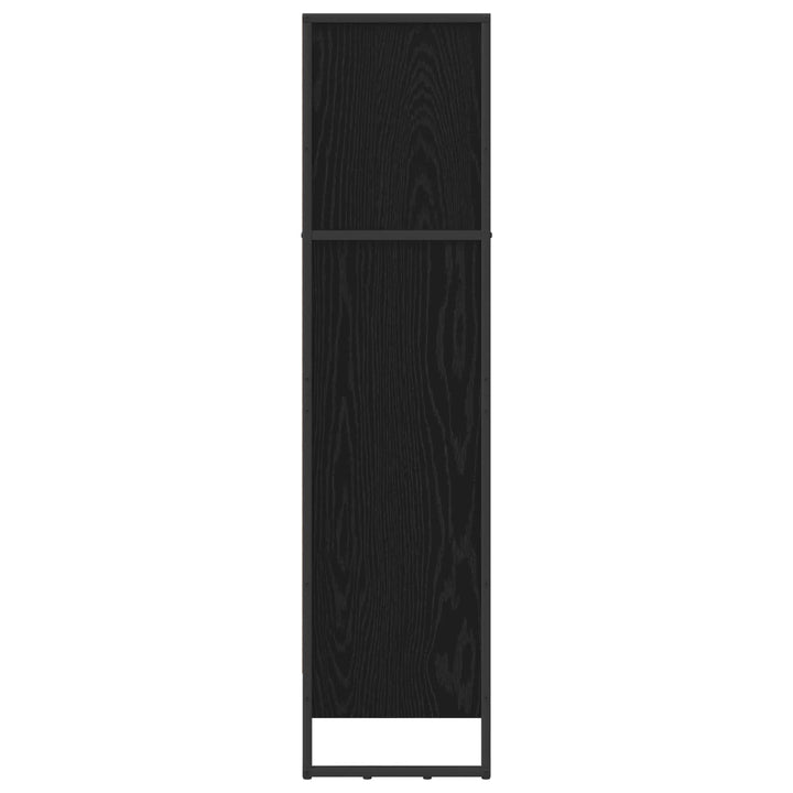 Bogskab Sort eg 80 x 30 x 121 cm Konstrueret træ