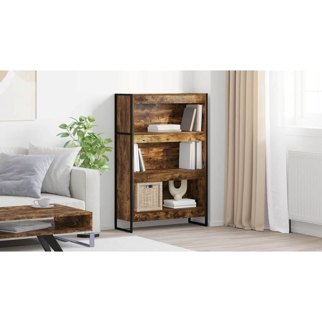 Bogskab Røget Eg 80 x 30 x 121 cm Konstrueret træ