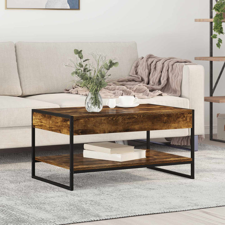 Sofabord Røget Eg 80 x 50 x 40 cm Konstrueret træ