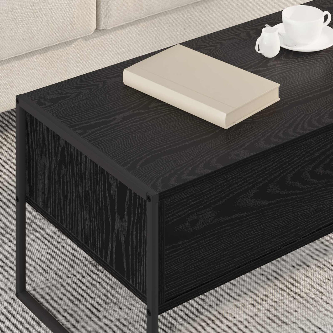 Sofabord Sort eg 100 x 46 x 40 cm Konstrueret træ
