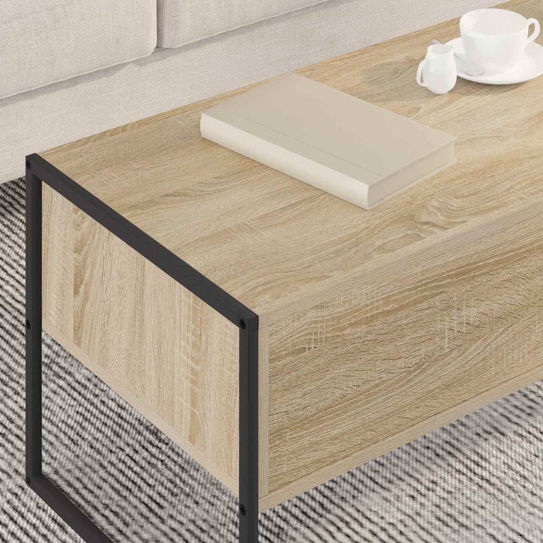 Sofabord med skuffe Sonoma 100 x 46 x 40 cm Konstrueret træ
