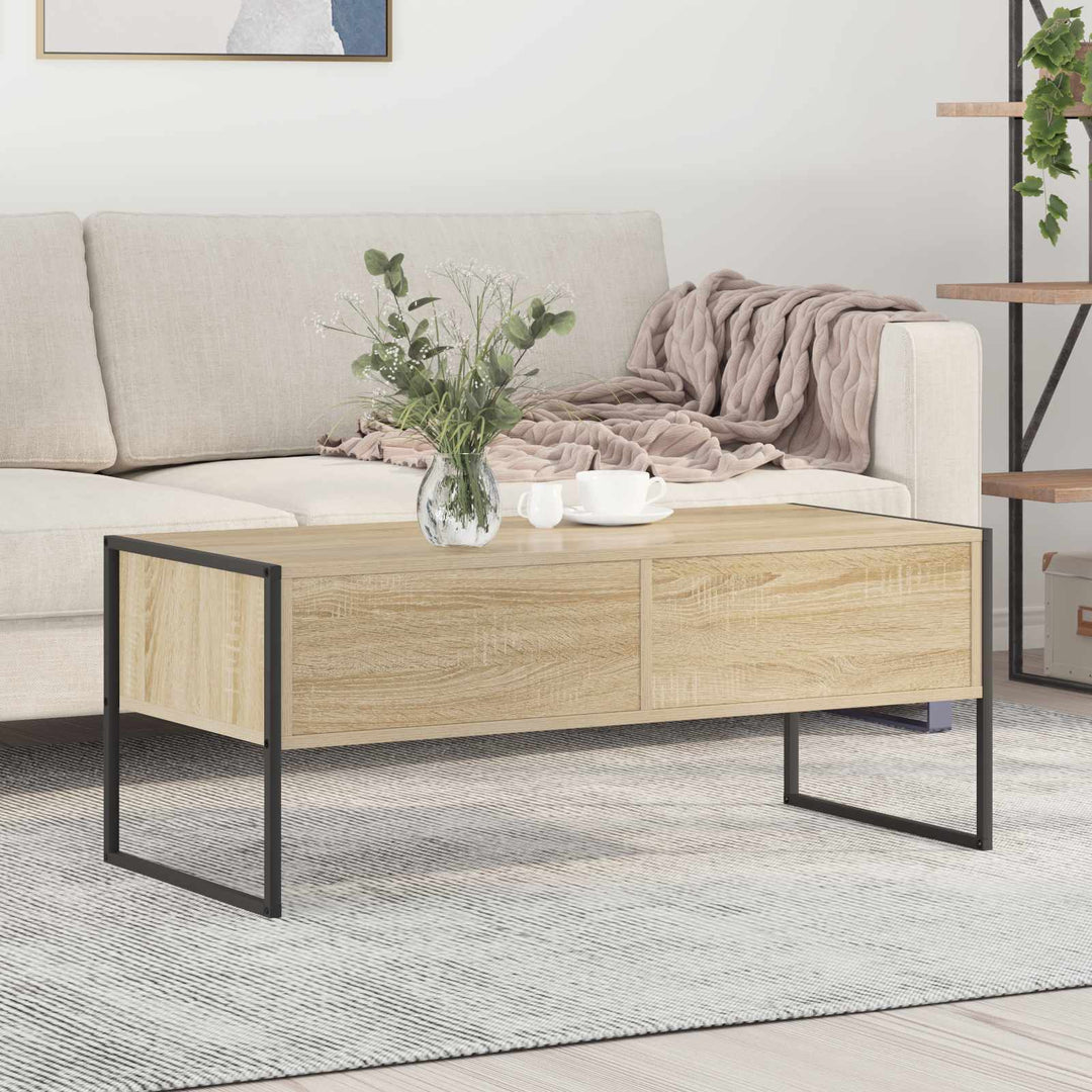 Sofabord med skuffe Sonoma 100 x 46 x 40 cm Konstrueret træ
