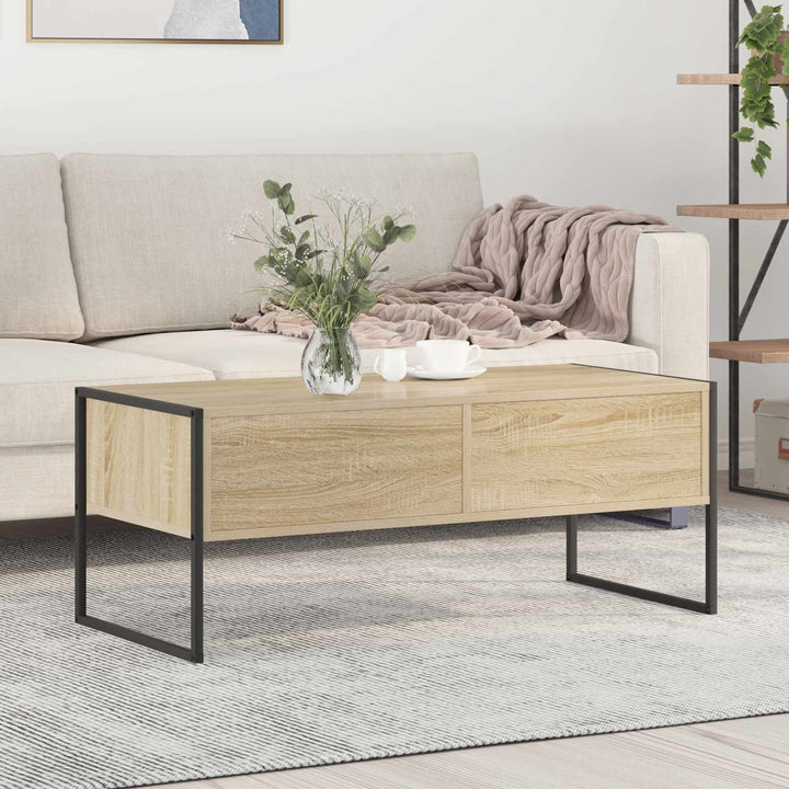 Sofabord med skuffe Sonoma 100 x 46 x 40 cm Konstrueret træ