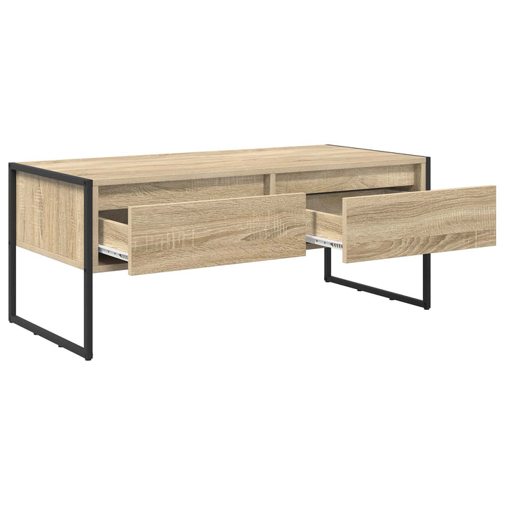Sofabord med skuffe Sonoma 100 x 46 x 40 cm Konstrueret træ