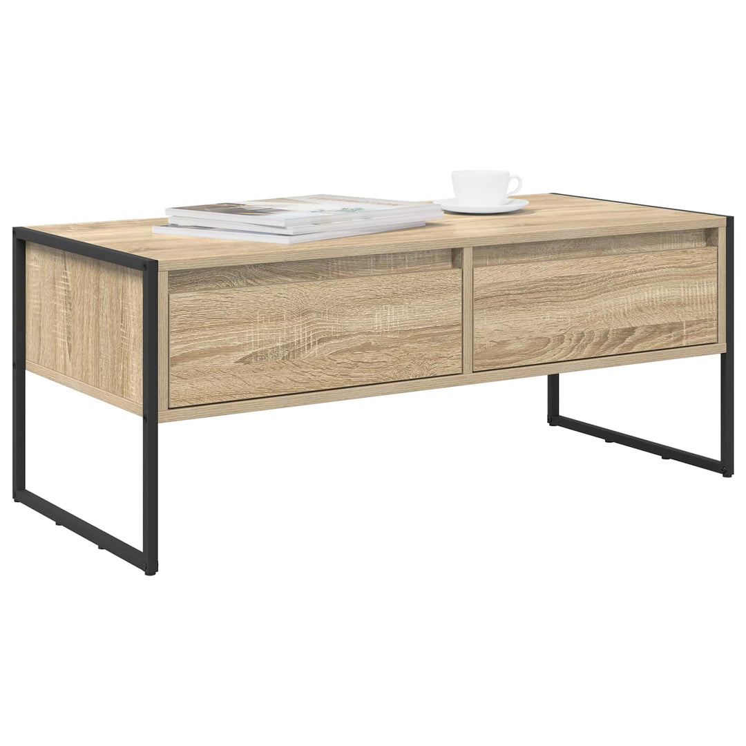 Sofabord med skuffe Sonoma 100 x 46 x 40 cm Konstrueret træ