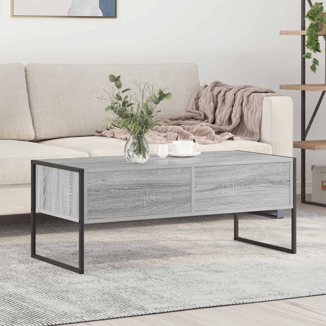Sofabord Grå Sonoma 100 x 46 x 40 cm Konstrueret træ