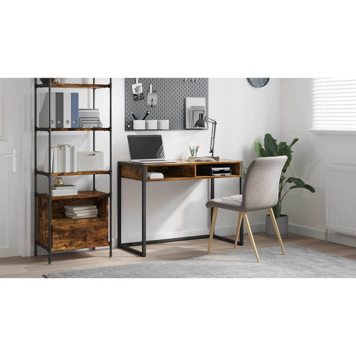 Bord med opbevaring Røget Eg 100 x 50 x 75 cm Konstrueret træ
