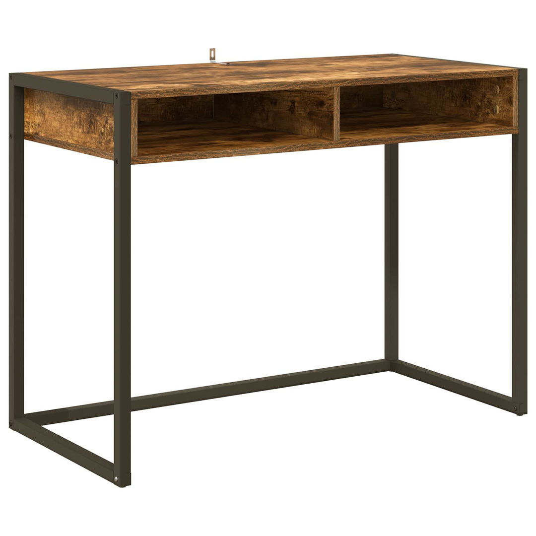 Bord med opbevaring Røget Eg 100 x 50 x 75 cm Konstrueret træ