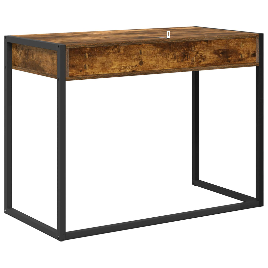 Bord med opbevaring Røget Eg 100 x 50 x 75 cm Konstrueret træ