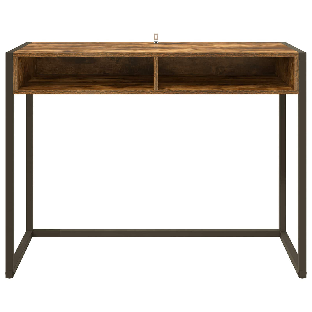 Bord med opbevaring Røget Eg 100 x 50 x 75 cm Konstrueret træ