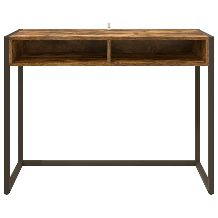 Bord med opbevaring Røget Eg 100 x 50 x 75 cm Konstrueret træ