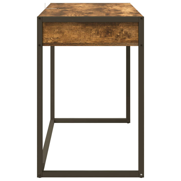 Bord med opbevaring Røget Eg 100 x 50 x 75 cm Konstrueret træ