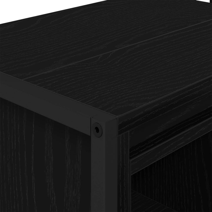Badeværelsesskab Sort eg 90 x 30 x 60 cm Konstrueret træ