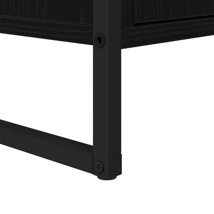 Badeværelsesskab Sort eg 90 x 30 x 60 cm Konstrueret træ