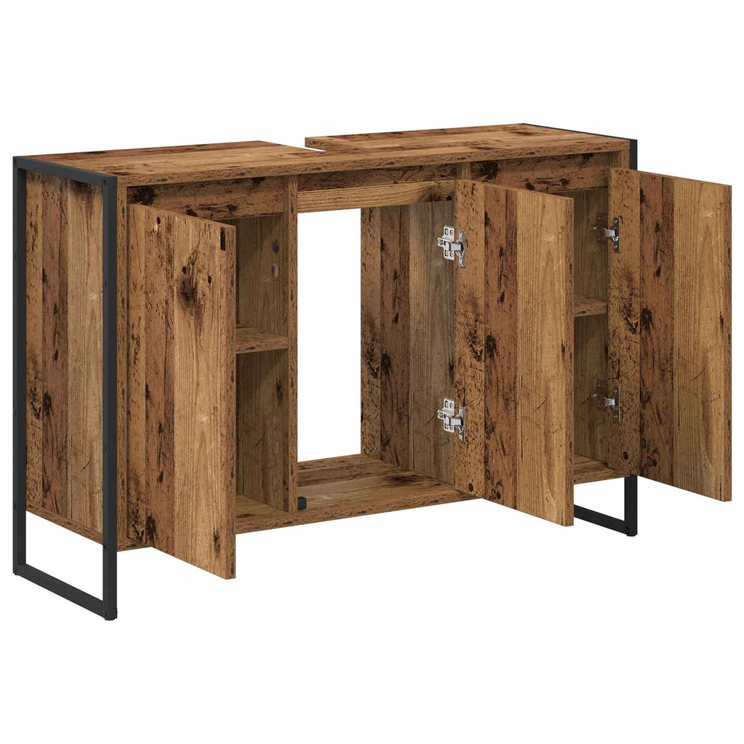 Badeværelsesskab Gammelt træ 90 x 30 x 60 cm Konstrueret træ