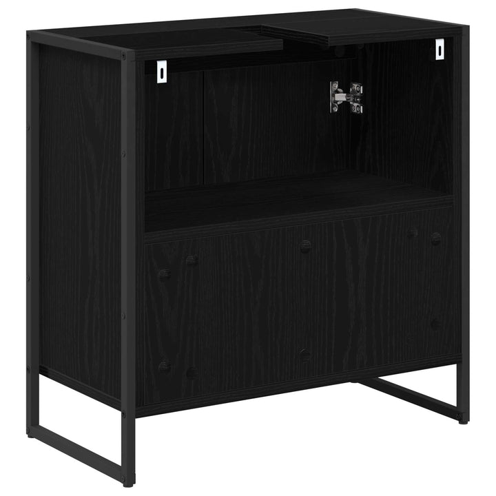 Badeværelsesskab Sort eg 60 x 30 x 60 cm Konstrueret træ