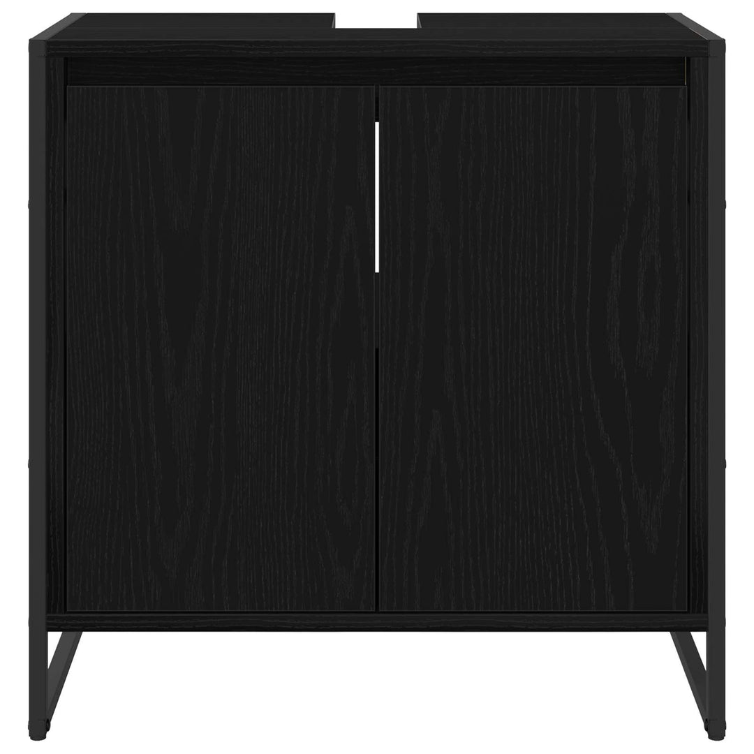 Badeværelsesskab Sort eg 60 x 30 x 60 cm Konstrueret træ