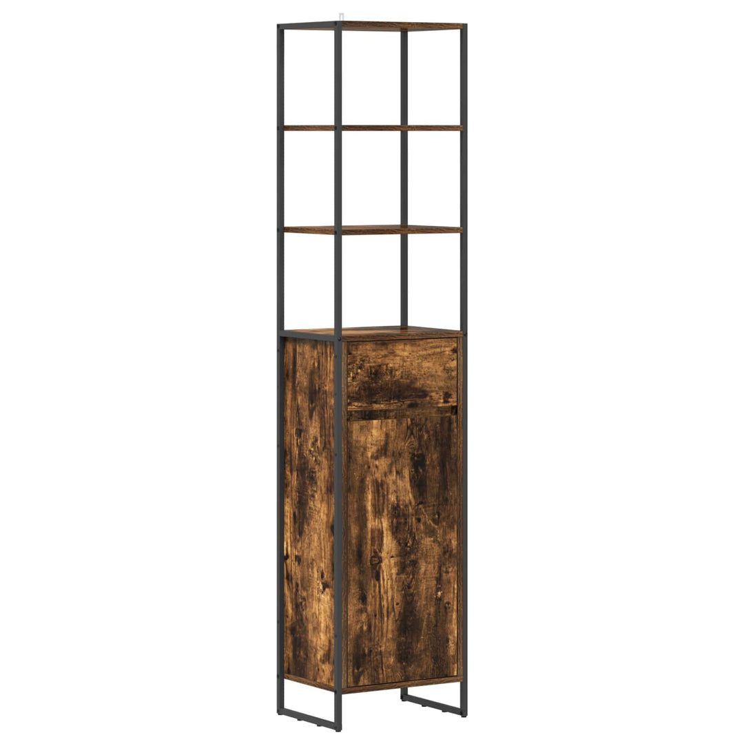 Badeværelsesskab Røget Eg 40 x 30 x 180 cm Konstrueret træ