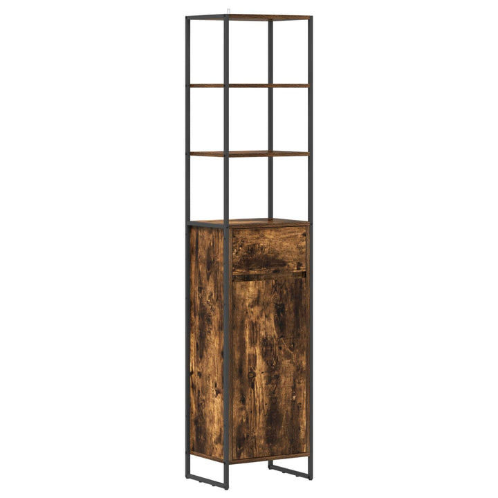 Badeværelsesskab Røget Eg 40 x 30 x 180 cm Konstrueret træ