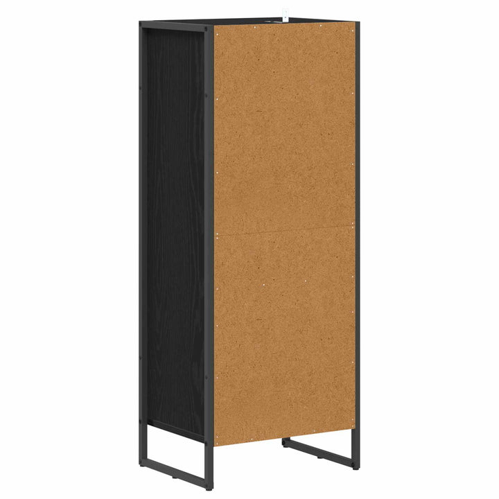 Badeværelsesskab Sort eg 40 x 30 x 100 cm Konstrueret træ